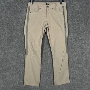 Kuhl Pants Womens 8 Beige Tan Hiking Outdoor Trail Stretch Vintage Patina Dye